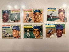 (6) 1956 Topps Del Ennis Al Silvera Rube Walker Carl Furillo picture