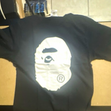 A Bathing Ape BAPE Black Ape Head Logo Graphic Tee Men’s M picture