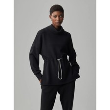 Varley Freya Sweat DoubleSoft Navy Pullover Top Womens XS Cozy Athleisure picture