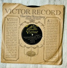 1919 Victor Records-All Star Trio  #18527 with record label sleeve picture