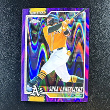 Topps Chrome 2026 Shea Langeliers #273 Purple Parallel 34/75 Oakland Athletics picture