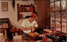 Vintage Colonial Williamsburg VA The Bookbinder Craftsman Postcard picture