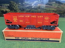 VERY RARE 1954 POSTWAR LIONEL 6456-75 O GA LEHIGH VALLEY HOPPER YELLOW LETTER OB picture