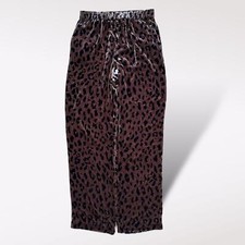 Tibi Cheetah Velvet Pant in Rosewood/Navy NWOT Size Small Indie Sleaze picture