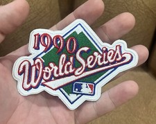 1990 World Series Official Jersey Patch Oakland Athletics Cincinnati Reds MLB picture