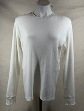 Vince Mens Small Thermal Shirt Off White Pima Cotton Waffle Quiet Luxury NWT picture