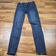 Paige Skinny Jeans Transcend Stretch Dark Wash Blue 24 picture