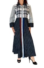 ANTHROPOLOGIE CONDITIONS APPLY MIDI SHIRT DRESS  MULTI STRIPED PLAID S NWT picture