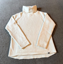 Duckworth Women's Powder High Neck Merino Wool Blend Sweater - Ivory - Small picture