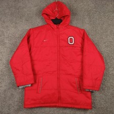 Vintage Ohio State Buckeyes Jacket Mens Medium Red Nike Team Puffer Team Issue picture