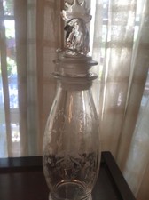 Very tall Heisey Orchid Etch Cobel Decanter in mint condition picture