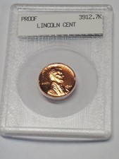 BLANCHARD SAMPLE SLAB 1961 Proof Lincoln Memorial Cent - Very Rare picture
