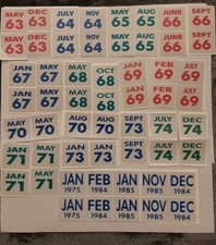 2 Connecticut License Plates.  YOM Expiration Stickers.$16. PER PAIR. picture