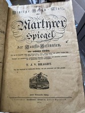 1814 Martyrs Mirror Martyrer Spiegel Lancaster PA Mennonite German Antique Book picture