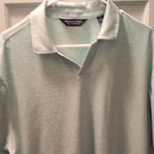 Roundtree & Yorke Men's Short Sleeve Johnny Collar Light Mint L picture
