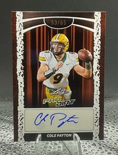 2026 Leaf Pay Dirt Cole Payton Auto # /65 Orange Philadelphia Eagles picture