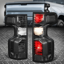 For 19-24 Silverado 1500 2500HD 3500HD Black/Smoked Tail Light Brake Lamps Pair picture