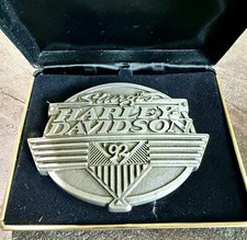 NEW W/ Case NOS 1992 Harley Davidson Sturgis Bike Week Belt Buckle 071/1055 RARE picture