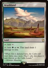 Brushland Land NM RARE MTG Commander: Final Fantasy [FIC] Green White Regular picture