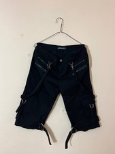 90's Gothicana by EMP Studded Punk Style Y2k Baggy Bondage Rave Shorts Men's 36 picture