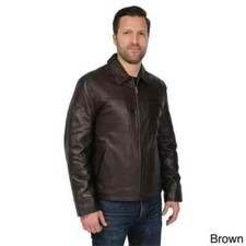 Excelled Men's Leather Bomber Jacket Brown Size 2XL XXL NEW $400 picture