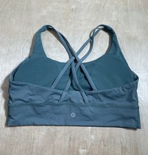 Lululemon Energy Bra Medium Support Strappy Back Sage Green  Size 12 picture