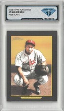 2005 Topps Turkey Red JOSH GIBSON #306 Black /142 💎 DSG 10 Gem Mint picture