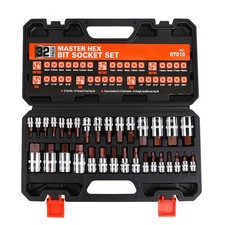HORUSDY Hex Bit Socket Set 32PC SAE Metric 1/2