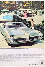 Pontiac Bonneville Original 1967 Vintage Print Ad Wall Art picture