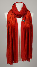 $425 NWOT ROHANES Red Velvet & Sheer Silk Women's Scarf Made in Italy 19