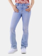Women's No Boundaries Mid-Rise Bootcut Stretch Light Blue Denim Jeans 31