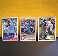 Tony Gwynn Ryne Sandberg Kirby Puckett Rookie RC HOF 3 Card Lot Clean picture