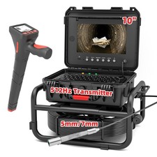 Sanyipace 10' HD Self-Leveling 0.28in Sewer Camera 165FT w/ 512Hz Locator picture