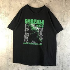 Y720 Vintage Godzilla T-shirt Black 90s Y2K picture