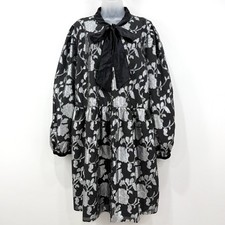 Eloquii Elements Dress Womens 24 Floral NWT Brocade Party Glam Velvet Bow Neck picture