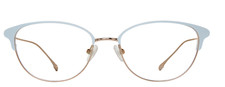 laura ashley women's metal women's cat eye eyeglass HOPE in light blue titanium picture