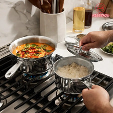 All-Clad D3 Everyday 3-Ply Stainless 4Pc Saucepan Set 1.5 & 3 Quart picture