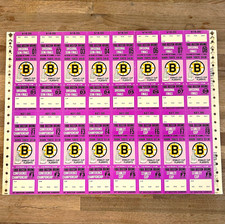 1988 Boston Bruins Uncut Sheet - Season Tickets - Playoffs picture