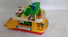 Vintage Fisher Price Little People COMPLETE Ferry Boat #932 With Exras -  FPB005 picture