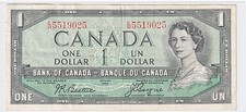 1954 Canada 1 Dollar Banknote #667 picture