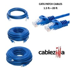 CAT6 Blue Ethernet Patch Cord LAN Network Cable RJ45 1.5FT- 20FT Multi-Pack LOT picture