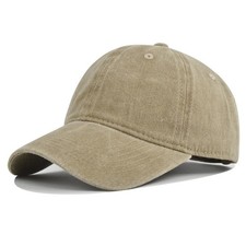 Unisex Vintage Washed Cotton Baseball Cap Distressed Adjustable Classic Low Prof picture