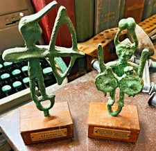 Sardinia Nuragic Warriors Cast Bronze Sculptures,  Arciere, Eroe quattrocchi picture