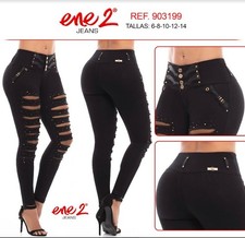 ENE2 JEANS COLOMBIANOS, Butt Lifter Fashion High Rhinestone Skinny Jeans #903199 picture