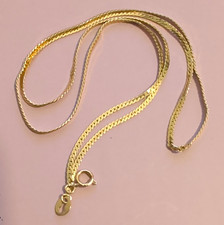 Vintage 14k Plumb Gold Herringbone Chain Necklace, Sweet Mfg, Kink/Read Desc. picture