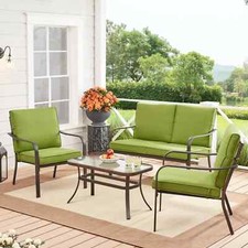 FREE SHIPPING-Green mainstays  4 piece outdoor patio conversation set picture