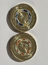 Bluey Bingo Set of 2 Colored Coins Bucks 2026 Two Dollar Blue $2 Dog Australian picture