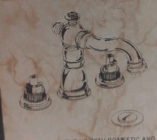 VTG Delta Faucet 3555-LHP Victorian Bathroom Sink Faucet Chrome Plated Brass picture