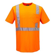 Portwest Short Sleeve Breathable Hi-Vis Lightweight T-Shirt L041 picture