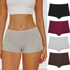 Women's Seamless Boxer Shorts Cotton Briefs Soft Stretch Underwear Comfort XS-XL picture
